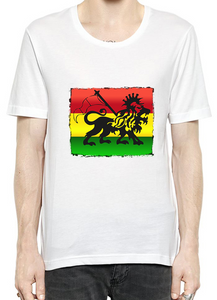 Lion of Judah Ethiopia Flag T-Shirt For Men