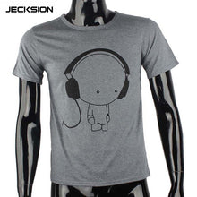 JECKSION 2016 Fashion Men Boy High Quality Camisetas Tees Short Sleeve O-Neck Earphone T Shirt Men Clothes Camisa Masculina #LYW