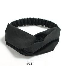 Women's Satin elastic cross headband geranium European and American hair accessories