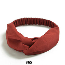 Women's Satin elastic cross headband geranium European and American hair accessories