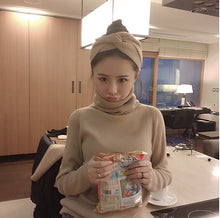 Women's Satin elastic cross headband geranium European and American hair accessories