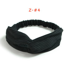 Women's Satin elastic cross headband geranium European and American hair accessories