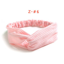 Women's Satin elastic cross headband geranium European and American hair accessories