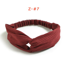 Women's Satin elastic cross headband geranium European and American hair accessories