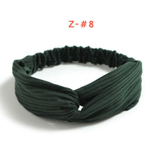 Women's Satin elastic cross headband geranium European and American hair accessories