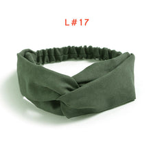 Women's Satin elastic cross headband geranium European and American hair accessories