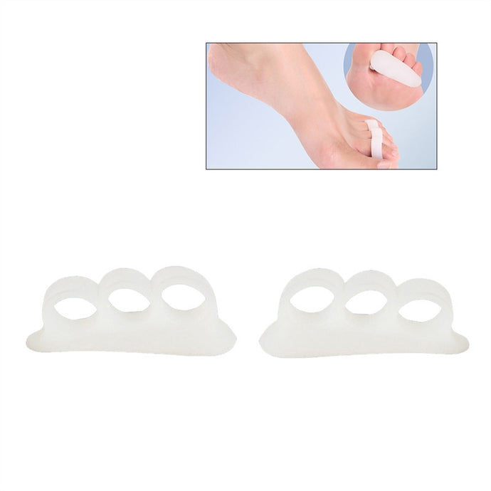 Pair Silicone 3 Toe Separator Stretcher Bunion Relief Protector Pads for Hallux Valgus
