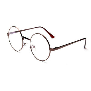 Fashion Unisex Classic Metal Frame Mirror Rounded Glasses