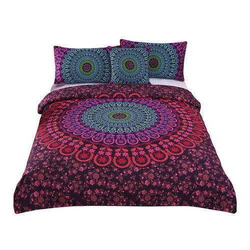 BeddingOutlet Mandala Bedding Set Queen Bedclothes Bohemian Print Duvet Cover Set with Pillowcases 4pcs Bed Set