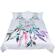 BeddingOutlet Dreamcatcher Bedding Set Queen Beautiful Feathers Duvet Cover With Pillowcases Bohemian Bedclothes White Bed Set