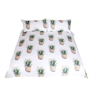 BeddingOutlet 3d Pineapple Bedding Set Tropical Fruit Print Bedspreads Kids Bed Set Single 3 Pcs Duvet Cover