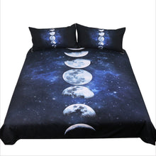 BeddingOutlet Moon Eclipse Changing Bedding Set Galaxy Printed Quilt Cover With Pillowcases 3D Landscape Bed Set 3-Piece