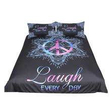 BeddingOutlet Peace Symbol Bedding Set Lotus Romantic Duvet Cover Set Mandala 3pcs Home Textiles Queen Size Floral Bedclothes