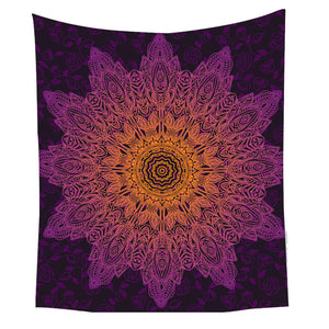 BeddingOutlet Bohemian Flower Tapestry Gradient Purple Mandala Wall Carpet Bohemian Life Wall Sheet 130x150 150x200 Hot Sale