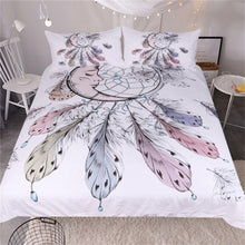 BeddingOutlet Moon Dreamcatcher Bedding Set Feathers Duvet Cover White Bed Set Beautiful Bedclothes 3pcs