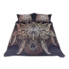 BeddingOutlet Lotus Bedding Set Queen Size Flower Bohemian Duvet Cover Sun Print Boho Bed Set King Black Multi Sizes Bedspreads