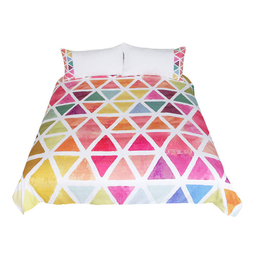 BeddingOutlet  Bedding Set Bedclothes Creative Custom Made Colorful Geometric 3pcs Duvet Cover Set Twin Full Queen King