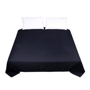 BeddingOutlet Solid Color Bed Sheet One Piece White Black Red Flat Sheet Microfiber  Bedding Bedspreads Twin Full Queen King