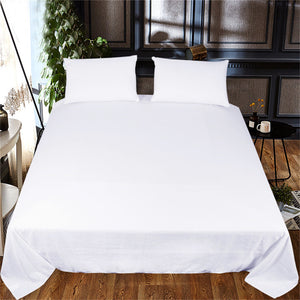 BeddingOutlet Solid Color Bed Sheet One Piece White Black Red Flat Sheet Microfiber  Bedding Bedspreads Twin Full Queen King