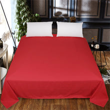 BeddingOutlet Solid Color Bed Sheet One Piece White Black Red Flat Sheet Microfiber  Bedding Bedspreads Twin Full Queen King