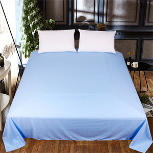 BeddingOutlet Solid Color Bed Sheet One Piece White Black Red Flat Sheet Microfiber  Bedding Bedspreads Twin Full Queen King