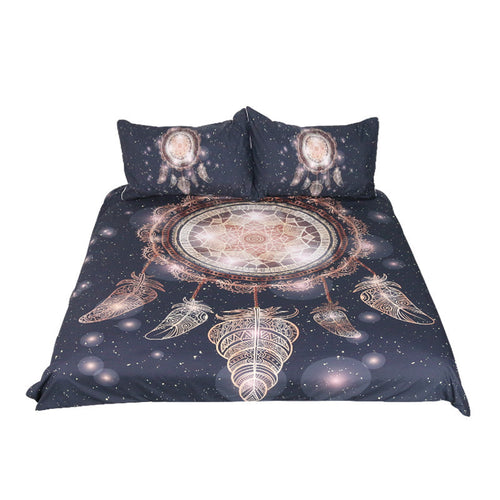 BeddingOutlet Dreamcatcher Bedding Set Twin Full Queen King Galaxy Golden Print Bohemian Bedclothes 3d Duvet Cover 3pcs Luxury