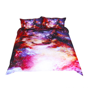 BeddingOutlet Galaxy Bedding Set Queen Size Wolf Duvet Cover Animal 3D Print Colorful Home Textiles Soft Bed Set