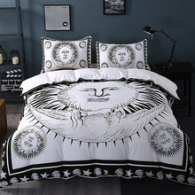 BeddingOutlet Sun God Bedding Set Moon Black and White Bed Cover Twin Full Queen King Duvet Cover Set Qualified