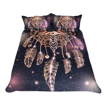 BeddingOutlet Eye Dreamcatcher Bedding Set  Luxury Galaxy Golden Print Bohemian Bedclothes 3d Universe Duvet Cover