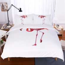 BeddingOutlet Pink Flamingo White Duvet Cover Set Animal Printed Bird Bedding Set King  Bed Cover 3 Pieces Bedspread